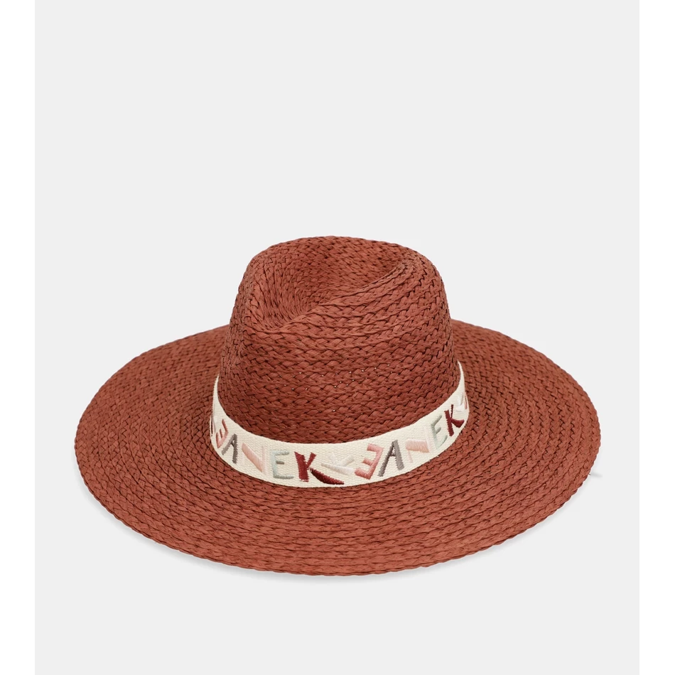 Anekke Terracotta raffia hat
