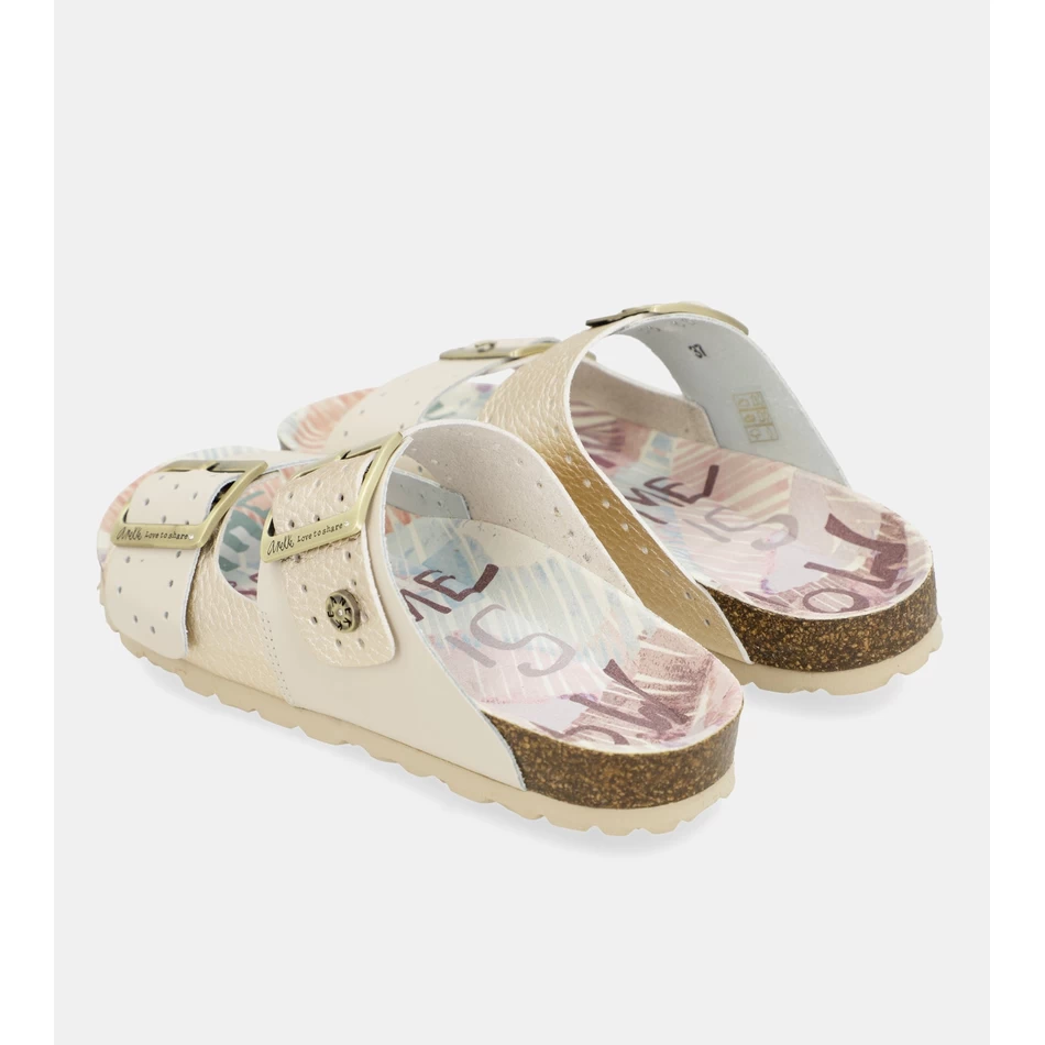 женские золотые био-сандалии Anekke