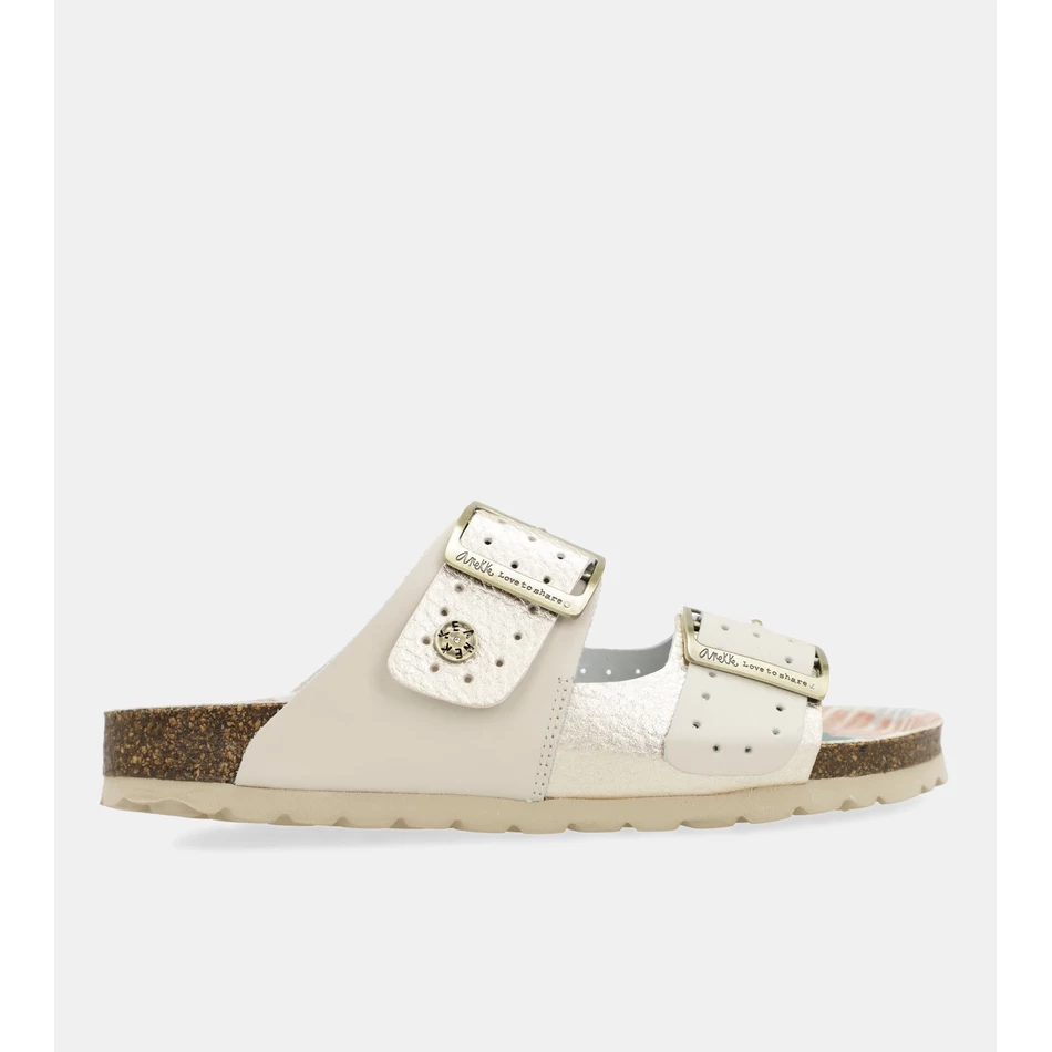 женские золотые био-сандалии Anekke