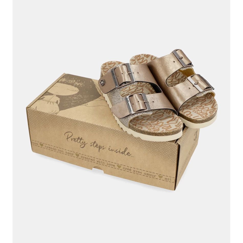 סנדלי ביו ברונזה של Anekke לנשים