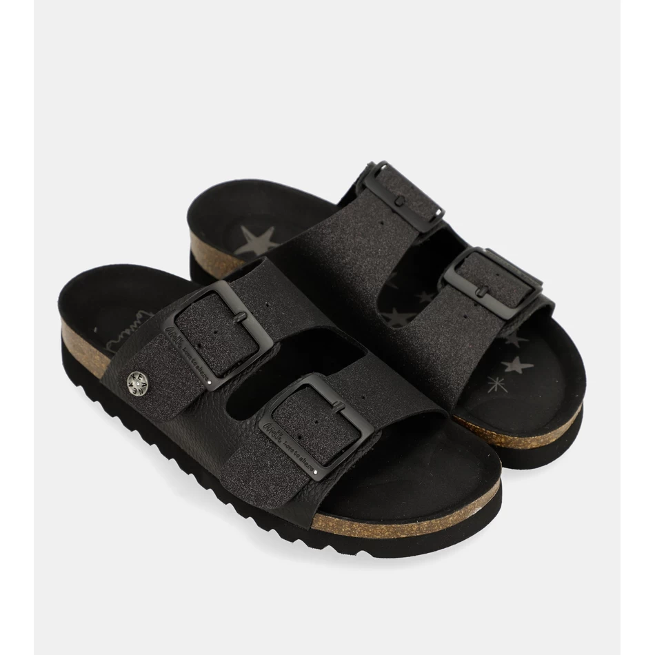 женские черные био-сандалии Anekke