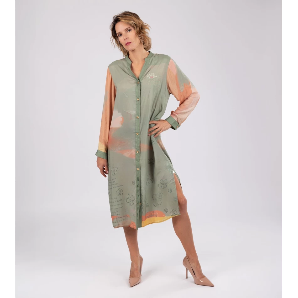 Gaun Kemeja Sinar Matahari Anekke