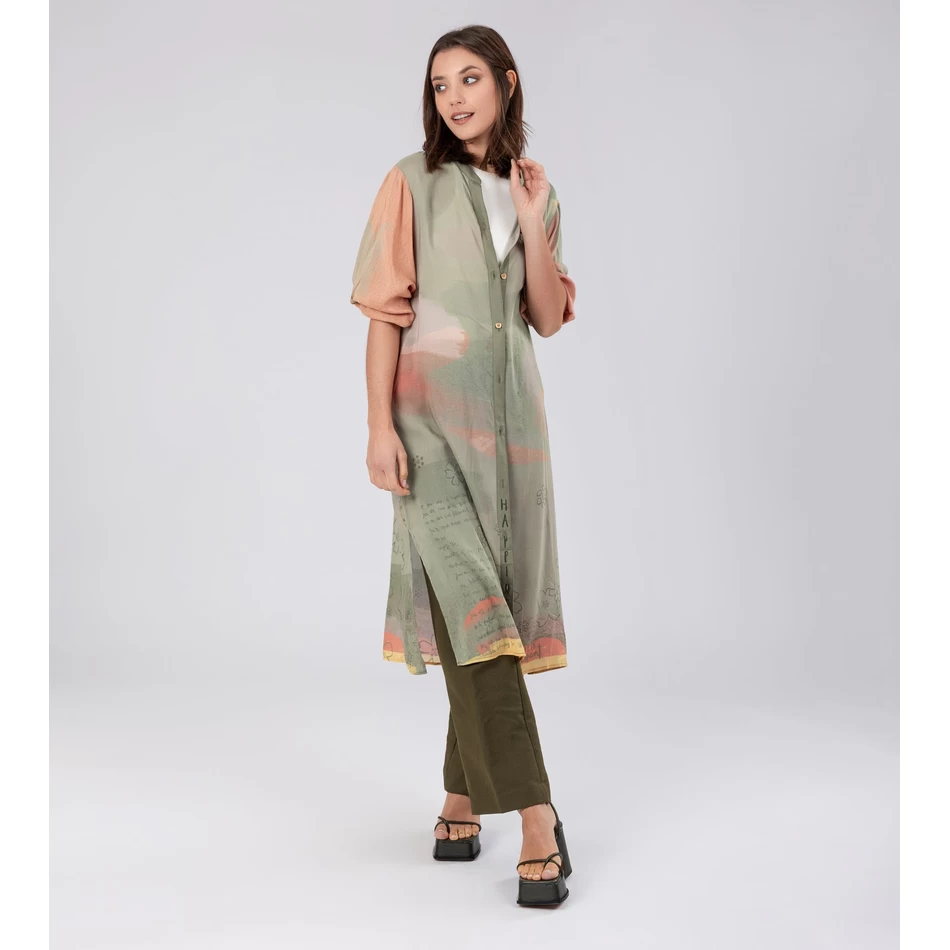 Gaun Kemeja Sinar Matahari Anekke