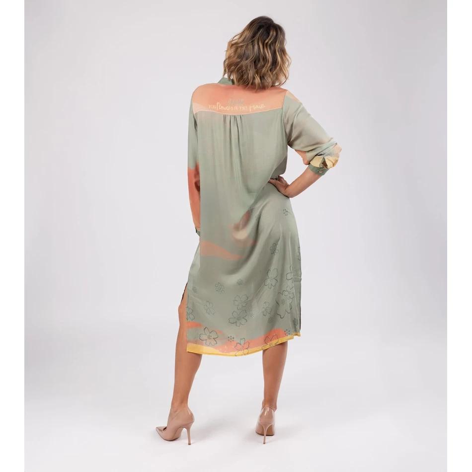 Gaun Kemeja Sinar Matahari Anekke