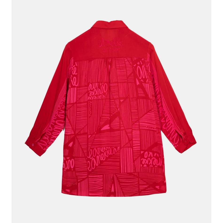 پیراهن قرمز مد Anekke