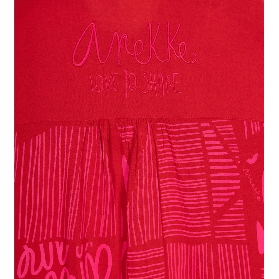 پیراهن قرمز مد Anekke