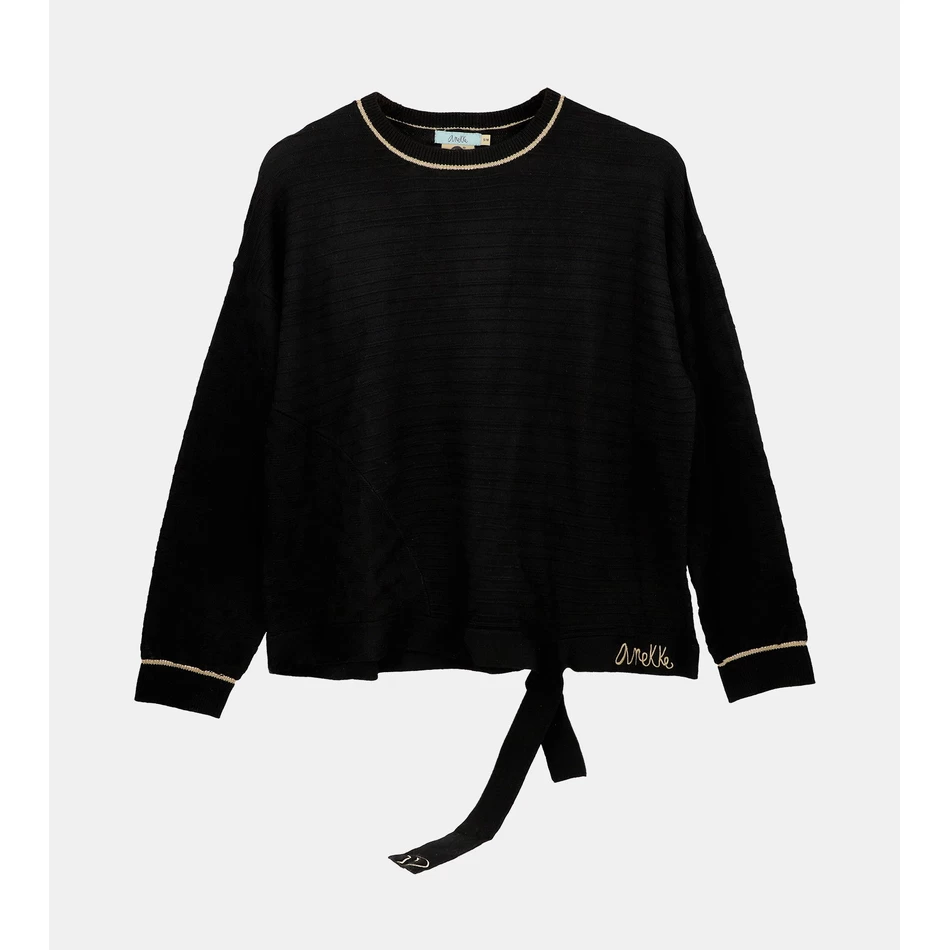 Anekke Black Shōen Crew Neck Sweater