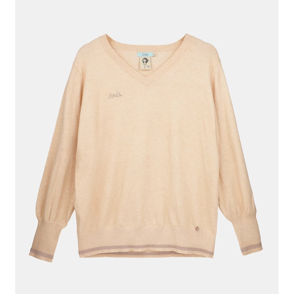 Anekke Beige Shōen V-Neck Sweater