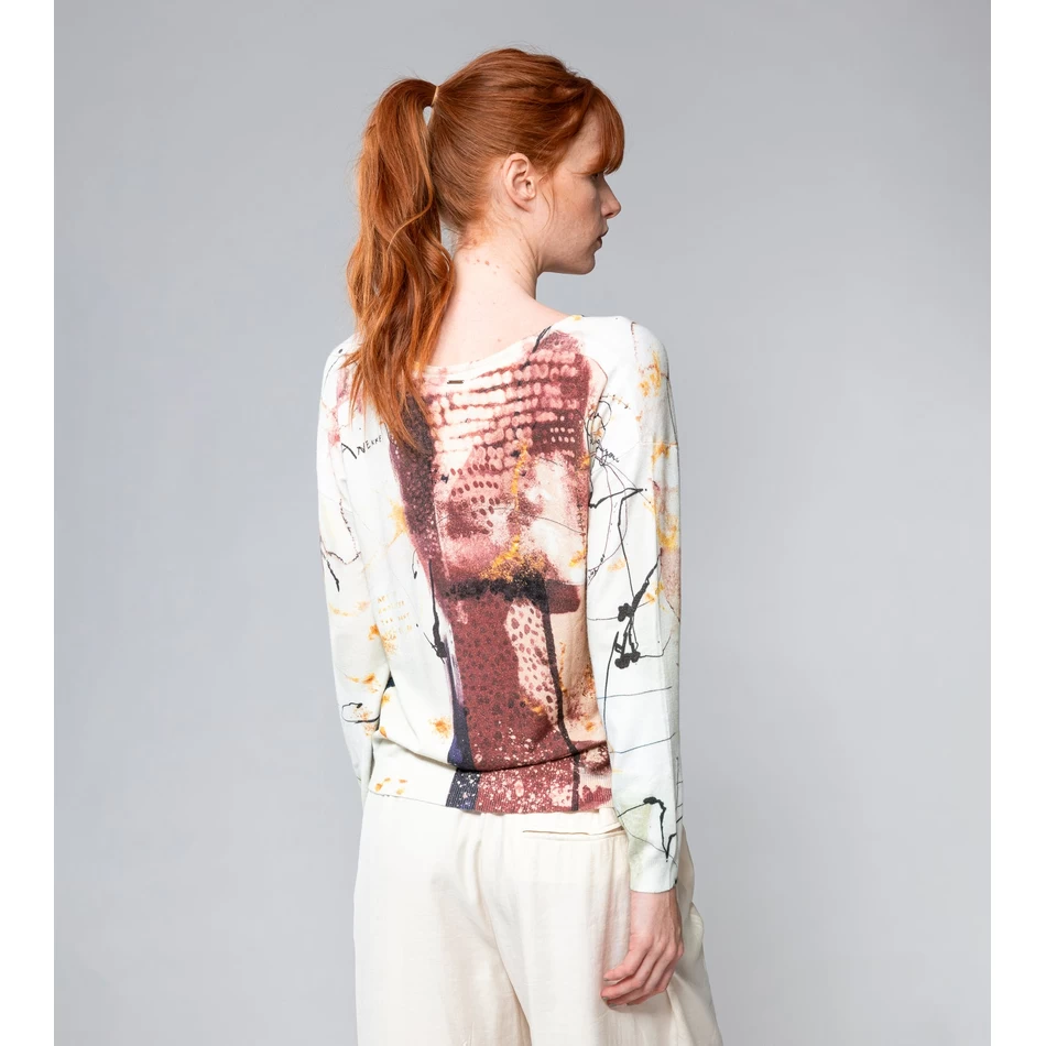 Sweter Bermotif Sikat Anekke