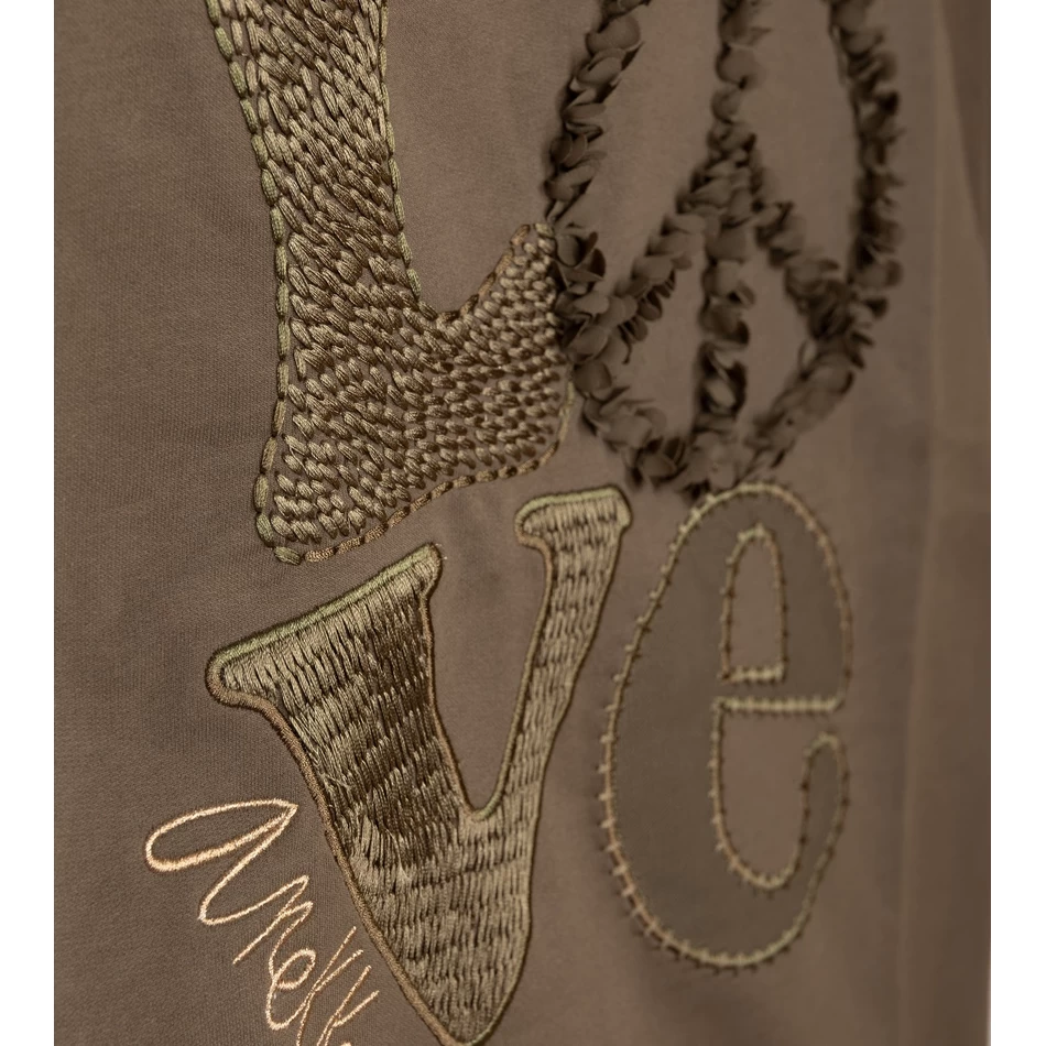 Anekke Peace & Love סווטשירט ירוק ללא שרוולים