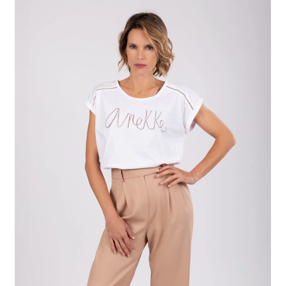 Anekke Anekke Balts T-krekls