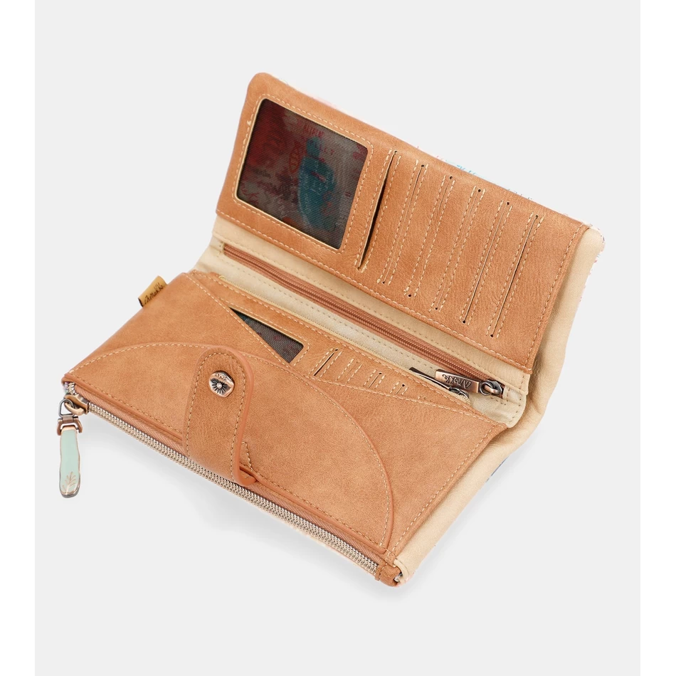 Anekke 地中海 ラージ フレキシブル ファブリック ウォレット