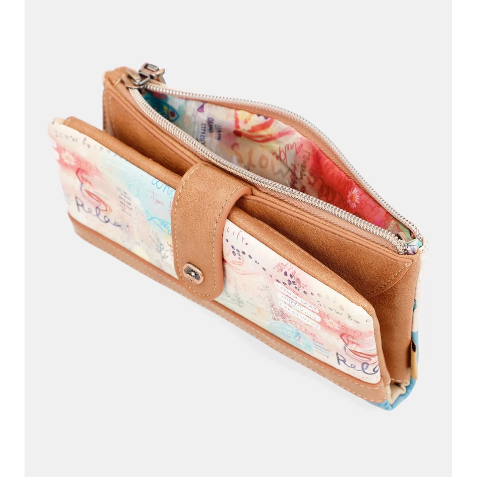 Anekke 地中海 ラージ フレキシブル ファブリック ウォレット