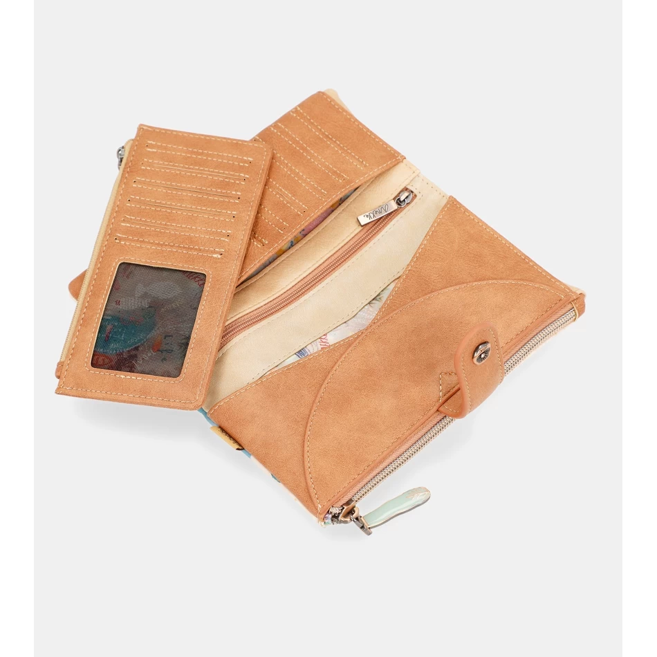 Anekke 地中海 ラージ フレキシブル ファブリック ウォレット