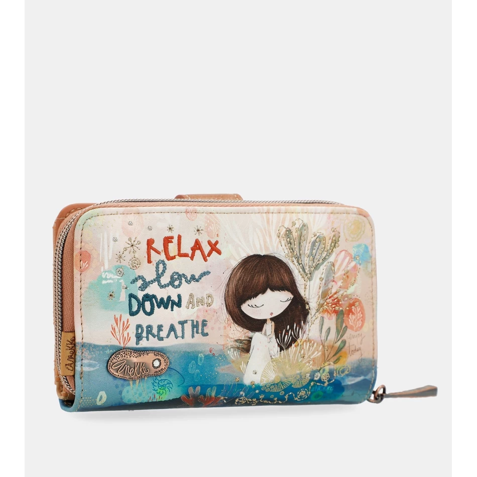 Anekke Mediterrane Portemonnee Met Medium Ritssluiting