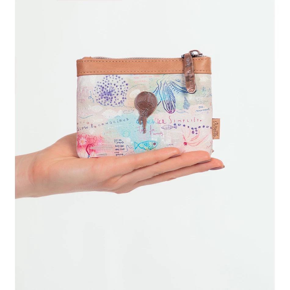 Anekke Slow Life Double zipper coin purse