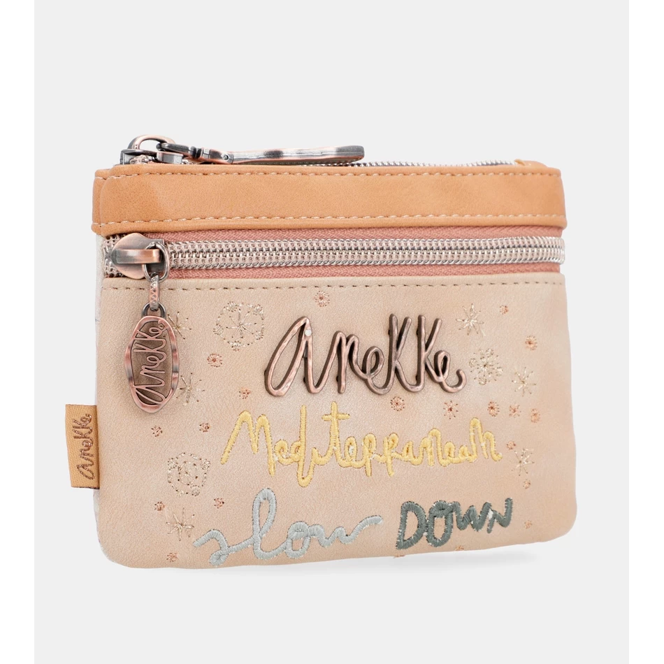 Anekke Slow Life Double zipper coin purse