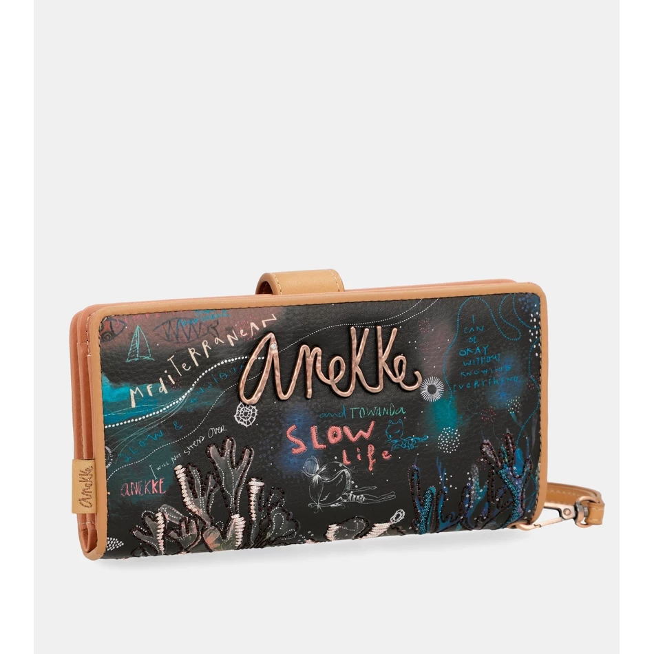 Anekke Koraalzwarte Grote Portemonnee