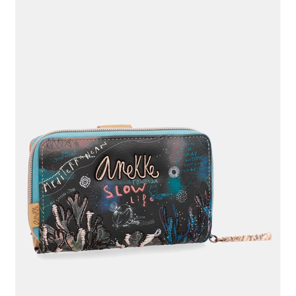 Anekke Koraalzwarte Portemonnee Portemonnee