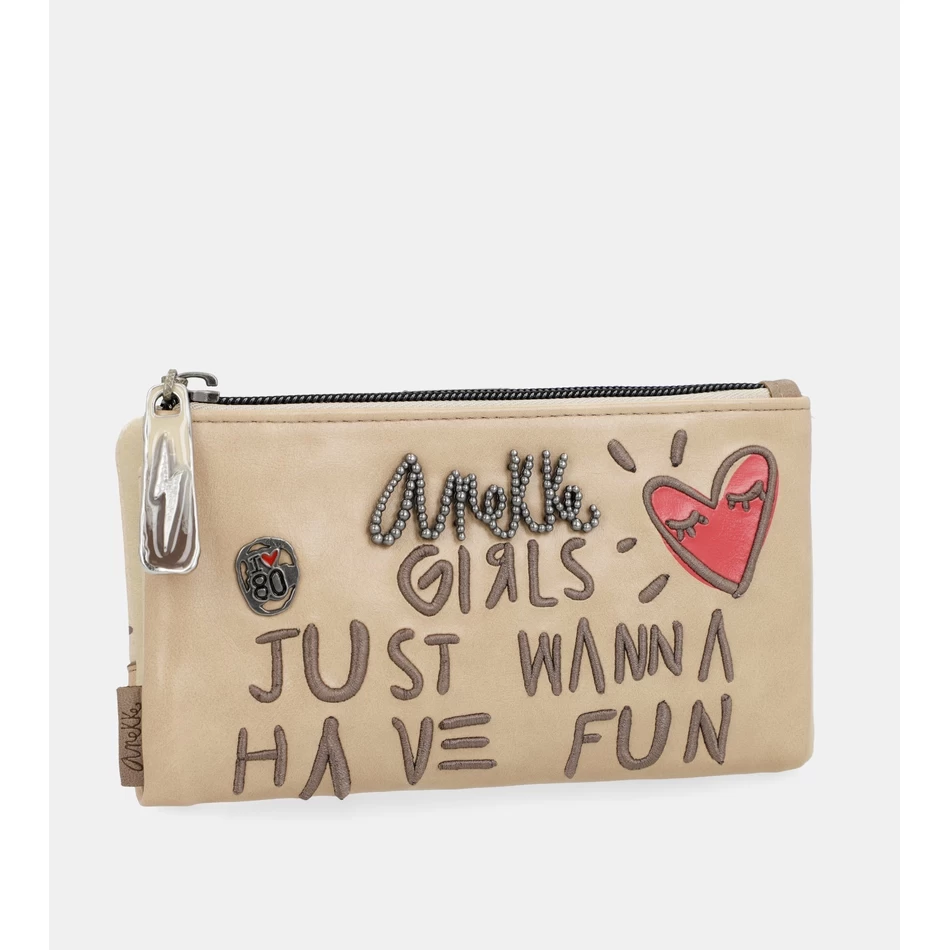 Anekke Energie Beige Grote Portemonnee