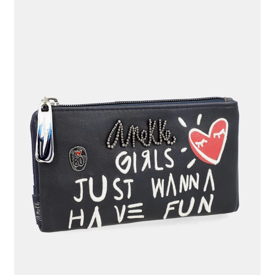 Anekke Energie Marineblauwe Grote Portemonnee