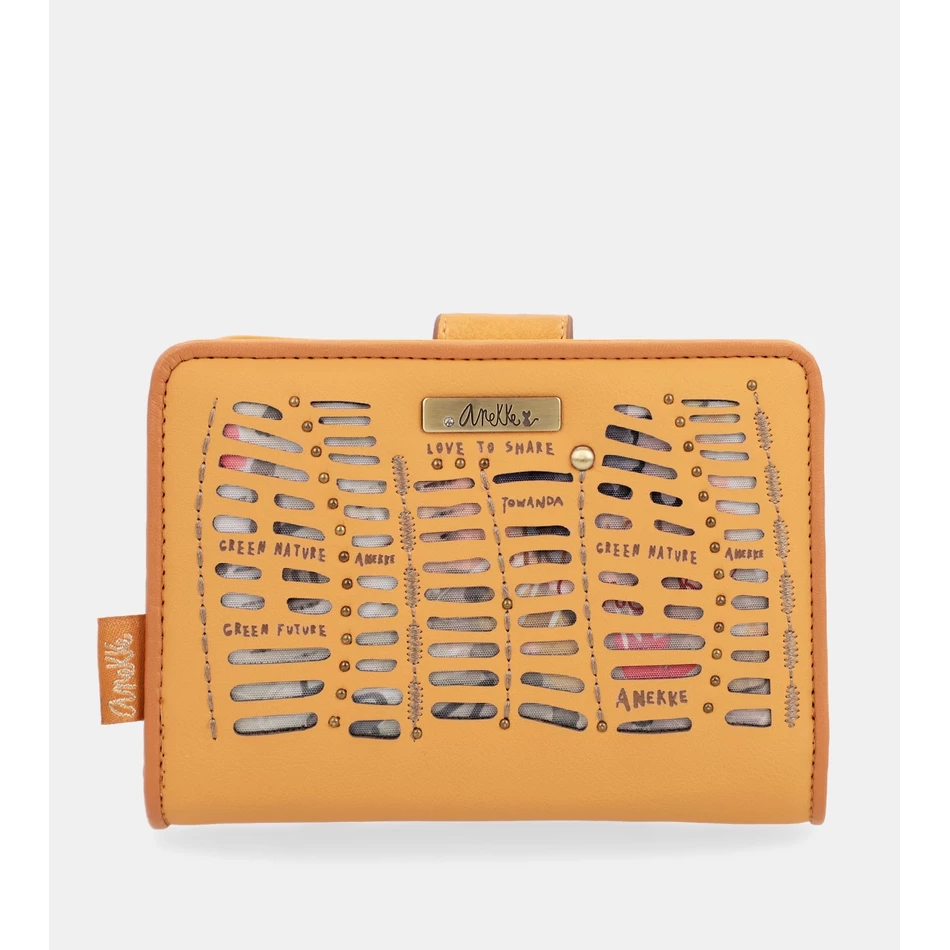 Anekke Nature Pachamama Medium Rfid Portemonnee Oker Oker