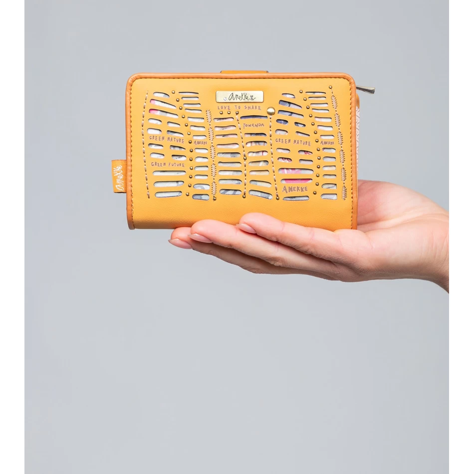 Anekke Nature Pachamama Medium Rfid Portemonnee Oker Oker