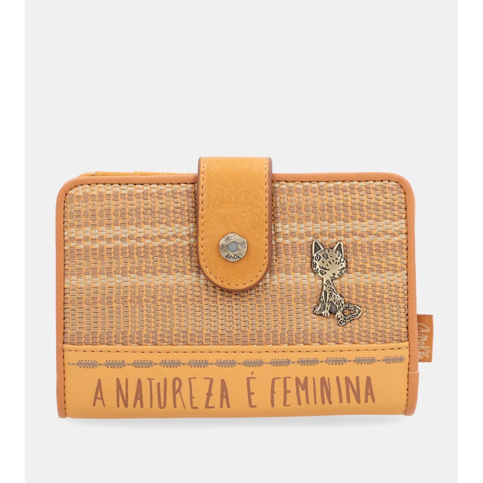 Anekke Nature Pachamama Medium Rfid Portemonnee Oker Oker