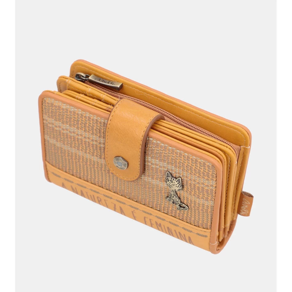 Anekke Nature Pachamama Medium Rfid Portemonnee Oker Oker