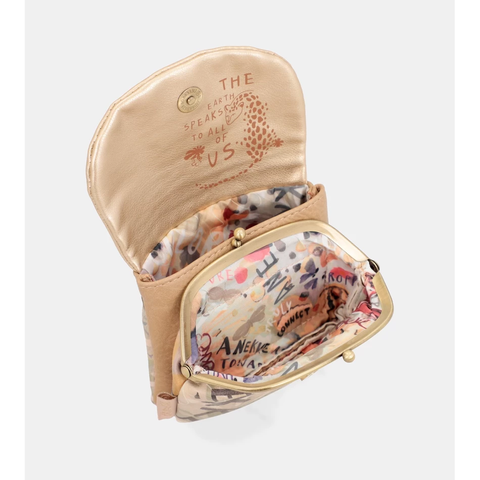 Anekke Nature Pachamama Portemonnee Met Gouden Klep