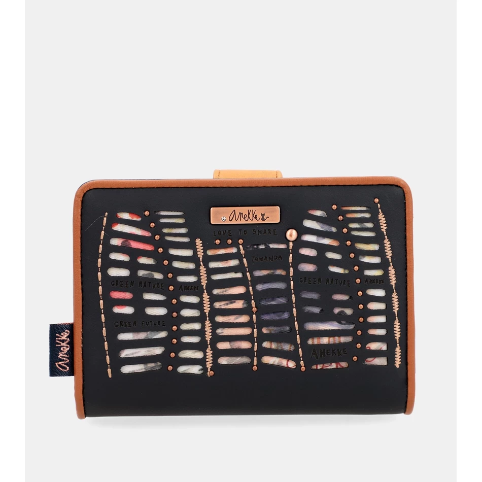 Anekke Nature Pachamama Medium Rfid Portemonnee Marineblauw