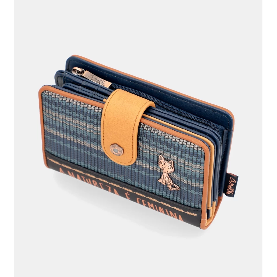 Anekke Nature Pachamama Medium Rfid Portemonnee Marineblauw