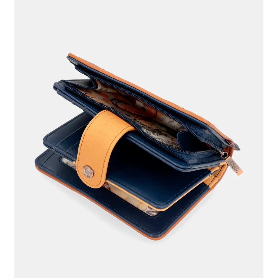 Anekke Nature Pachamama Medium Rfid Portemonnee Marineblauw