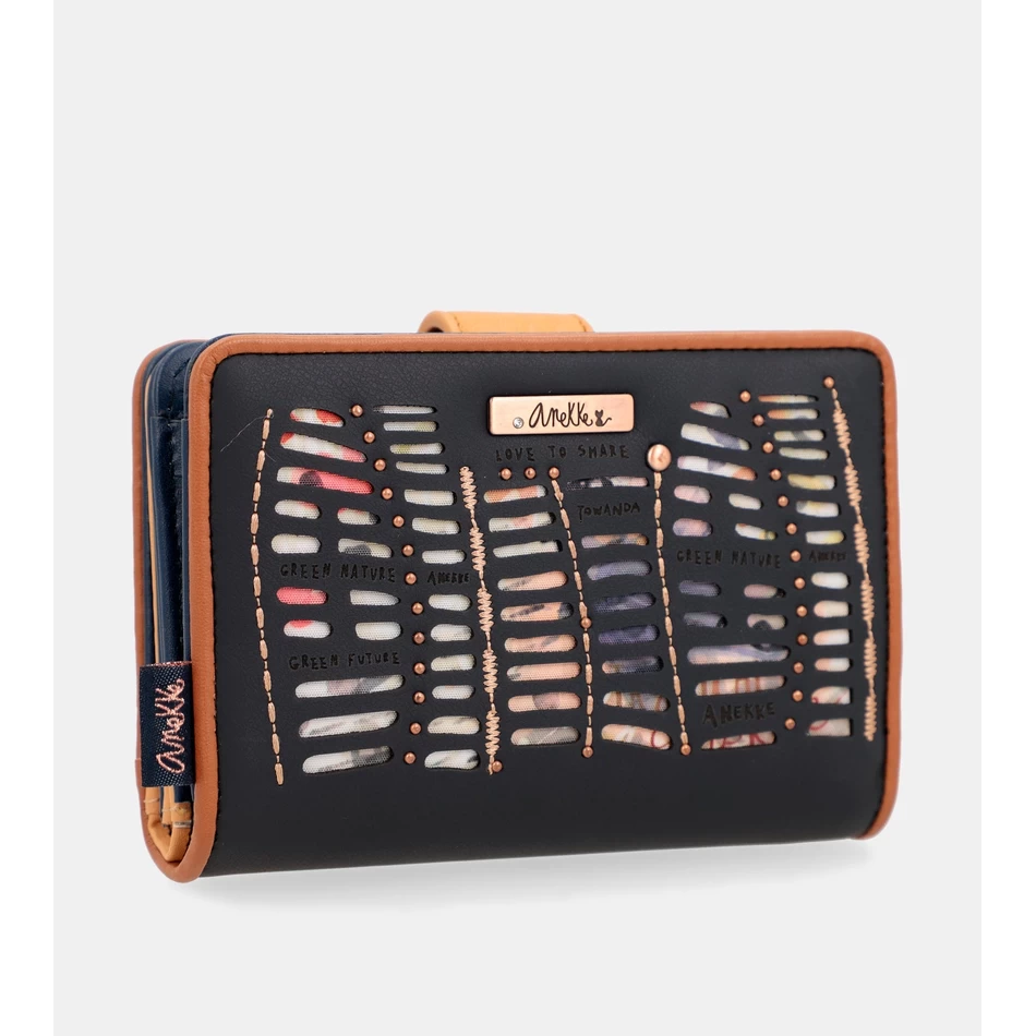 Anekke Nature Pachamama medium RFID wallet navy blue