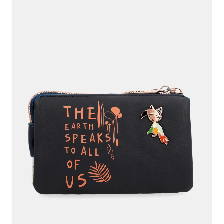 Anekke Nature Pachamama Marineblauwe Portemonnee