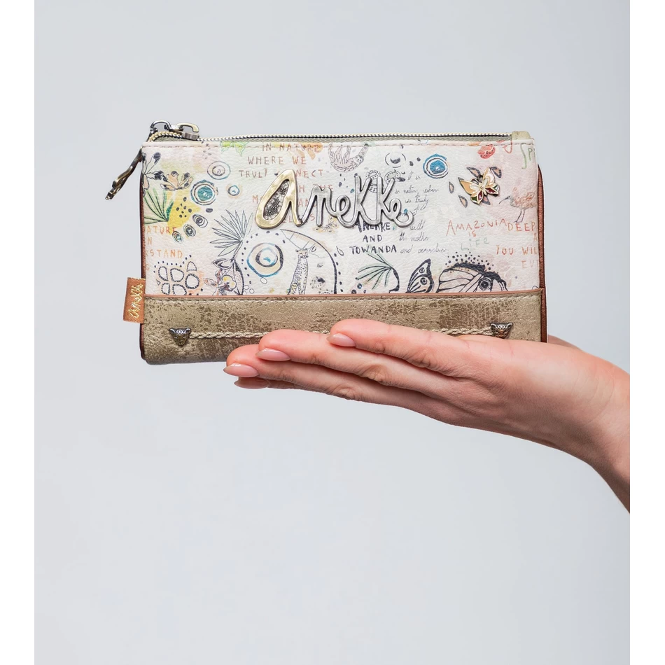 Anekke Portafoglio Grande E Flessibile Con Farfalla RFID