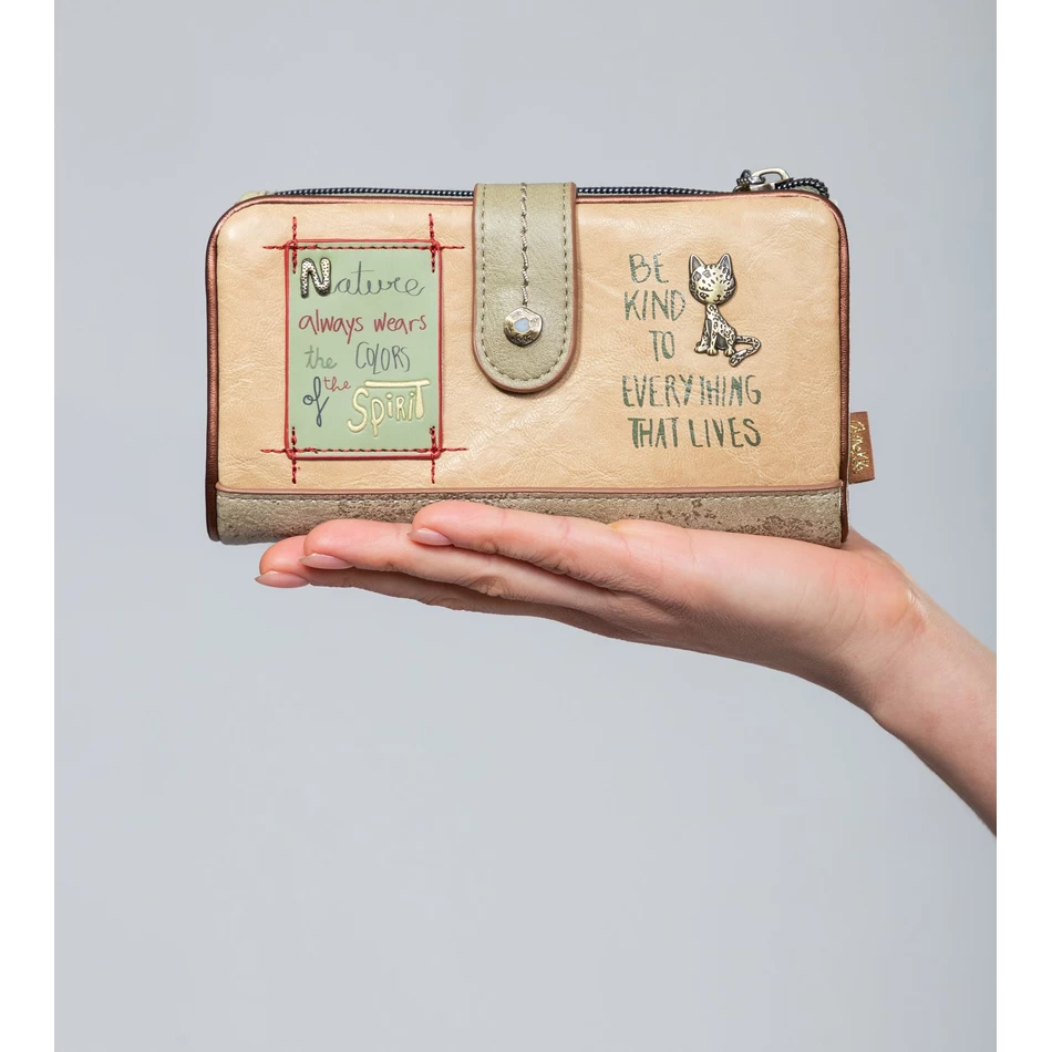 Anekke Portafoglio Grande E Flessibile Con Farfalla RFID