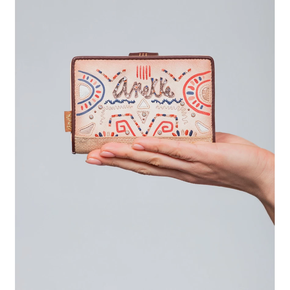 Anekke Tribe RFID-portemonnee Met Medium Etnische Print
