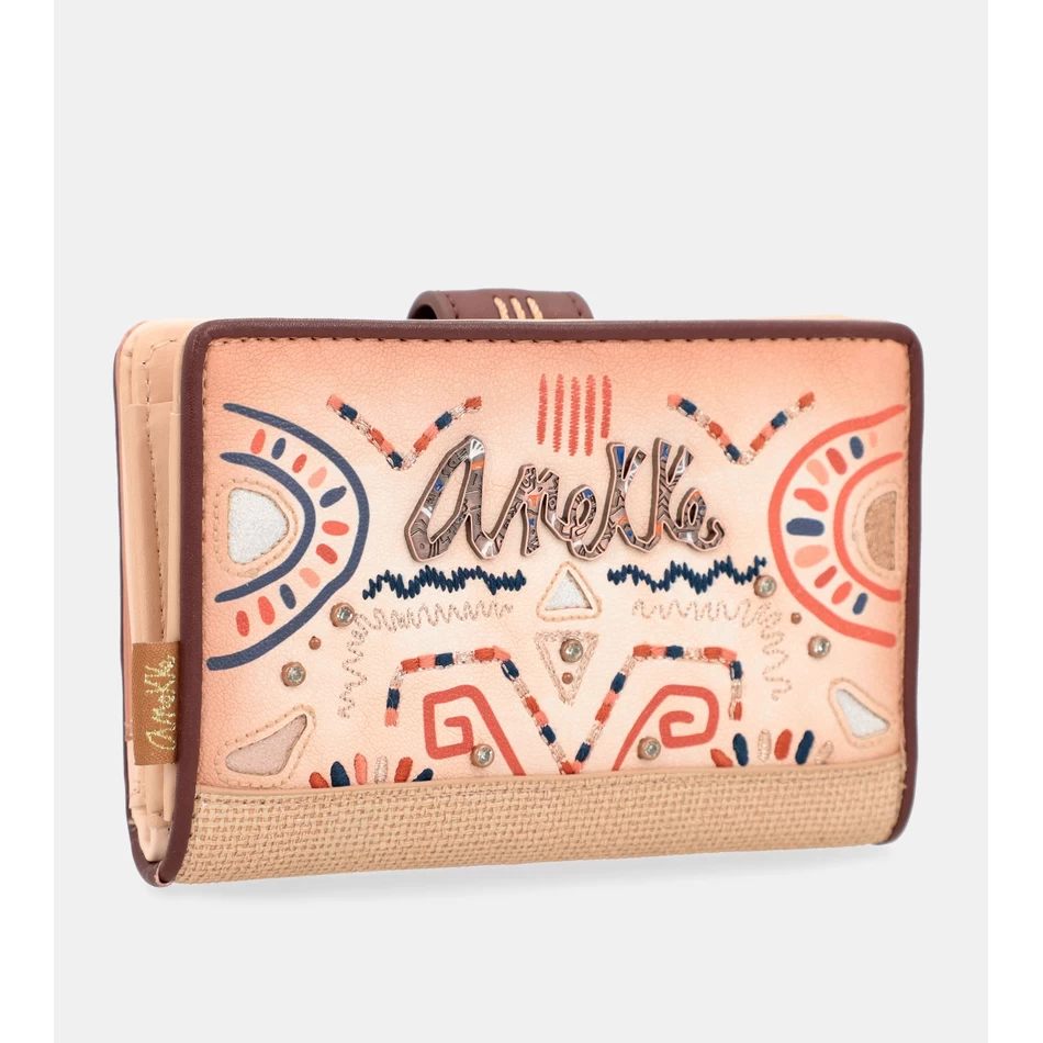 Anekke Tribe medium ethnic print RFID wallet