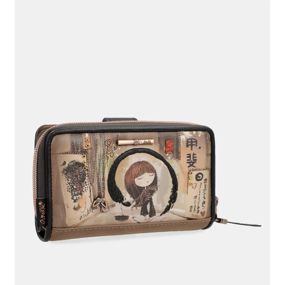 Anekke Shōen Medium Black RFID Wallet