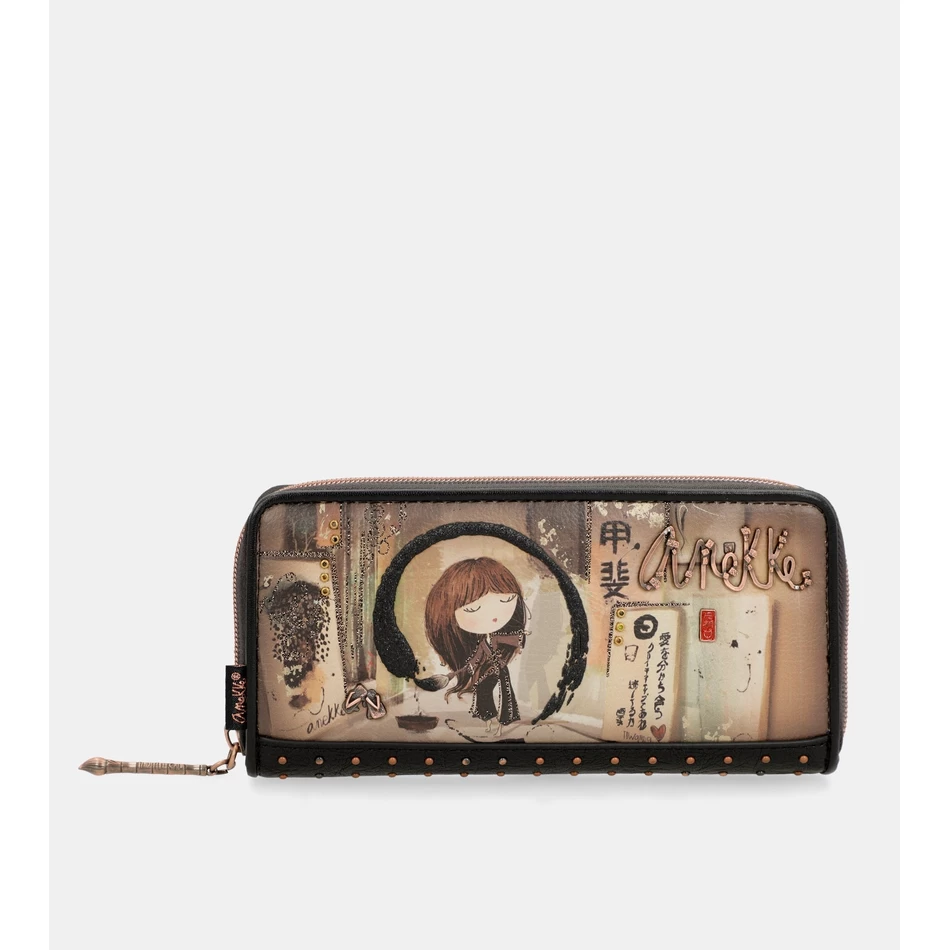 アネッケ松園 ラージ ブラック RFID ウォレット