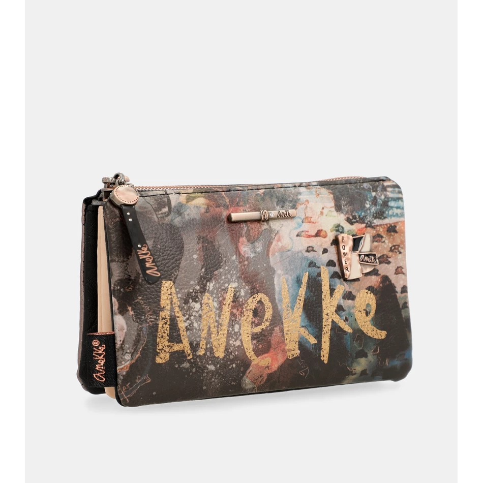 Anekke Shōen Palet Portemonnee Met Drie Compartimenten