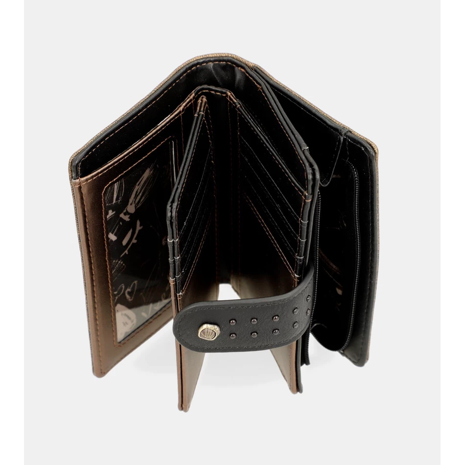 Anekke Nature Shodō Fekete Rugalmas Rfid Pénztárca