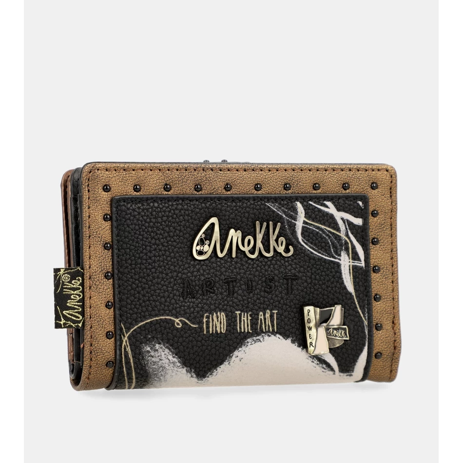 Anekke Nature Shodō black flexible RFID wallet