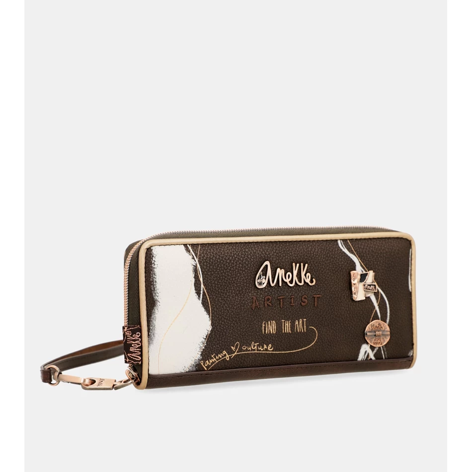 Anekke Nature Shodō Grote Bruine Rfid-portemonnee