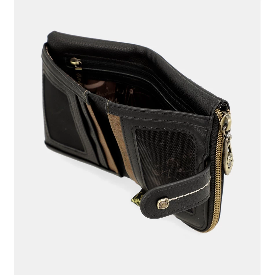 Anekke Nature Shodo, маленький черный кошелек с RFID-кодом