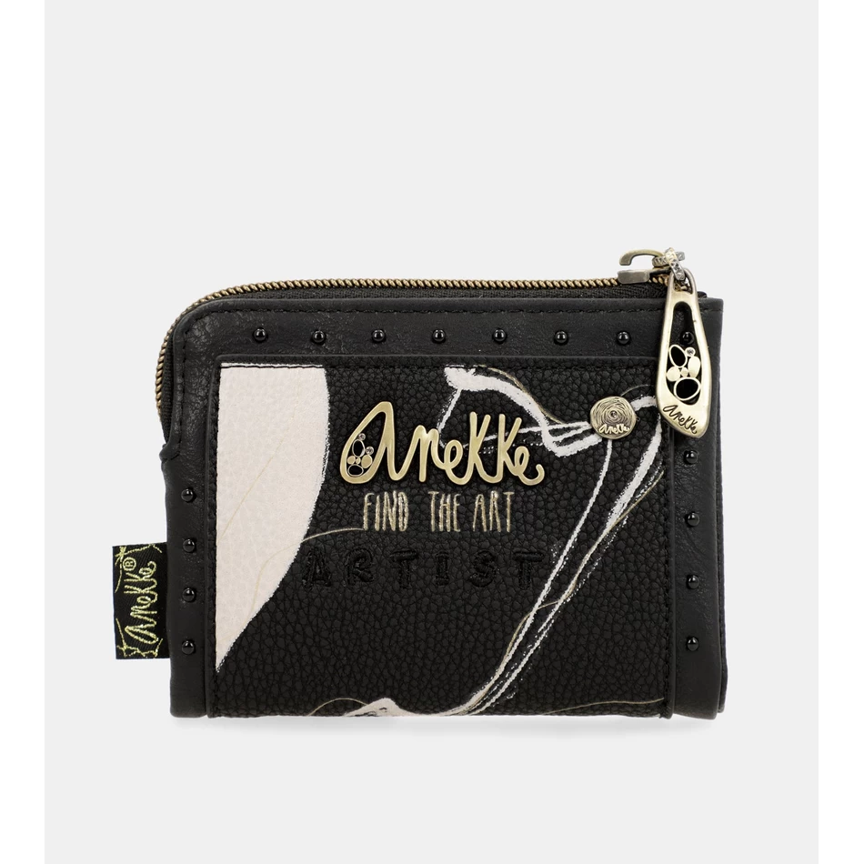 Anekke Nature Shodo, маленький черный кошелек с RFID-кодом