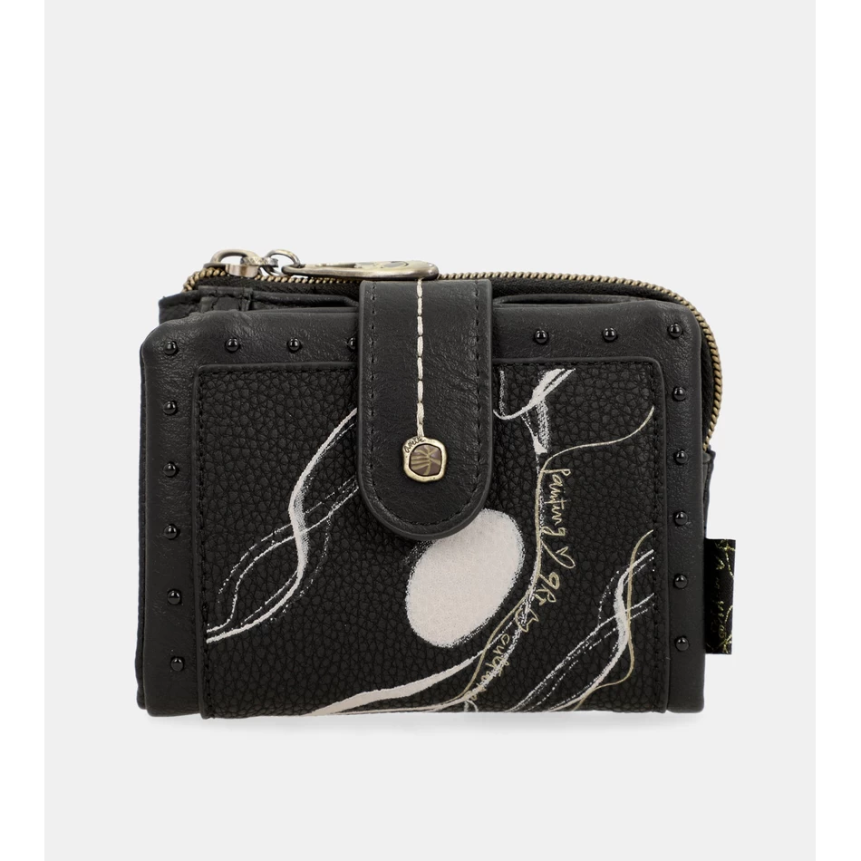 Anekke Nature Shodo, маленький черный кошелек с RFID-кодом