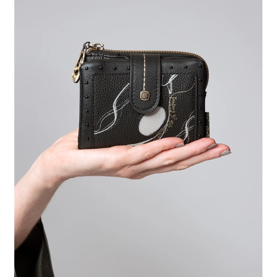 Anekke Nature Shodo, маленький черный кошелек с RFID-кодом