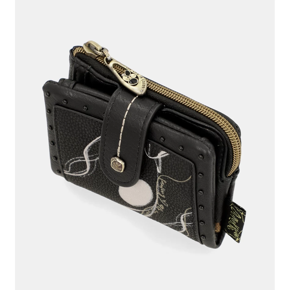 Anekke Nature Shodo, маленький черный кошелек с RFID-кодом